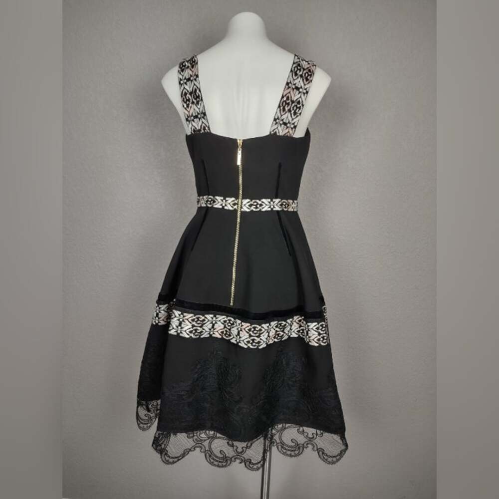 Bronx and Banco Ethnos Ruffle Black Sleeveless Dress Size 6 / Medium - Picture 4 of 16